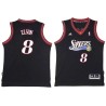 Black Throwback Francisco Elson Twill Basketball Jersey -76ers #8 Elson Twill Jerseys, FREE SHIPPING