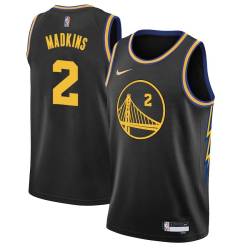 2021-22City Gerald Madkins Twill Basketball Jersey -Warriors #2 Madkins Twill Jerseys, FREE SHIPPING