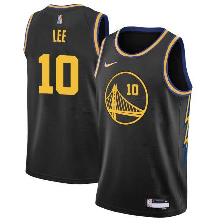 2021-22City David Lee Twill Basketball Jersey -Warriors #10 Lee Twill Jerseys, FREE SHIPPING