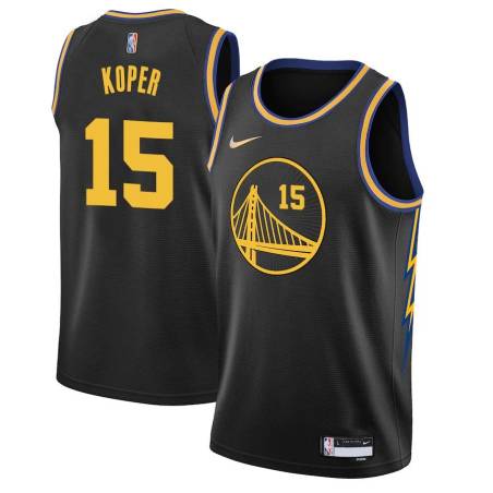 2021-22City Bud Koper Twill Basketball Jersey -Warriors #15 Koper Twill Jerseys, FREE SHIPPING