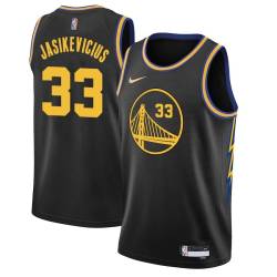 2021-22City Sarunas Jasikevicius Twill Basketball Jersey -Warriors #33 Jasikevicius Twill Jerseys, FREE SHIPPING