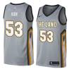 Gray Alex Kirk Twill Basketball Jersey -Cavaliers #53 Kirk Twill Jerseys, FREE SHIPPING