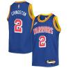 Blue Classic Randy Livingston Twill Basketball Jersey -Warriors #2 Livingston Twill Jerseys, FREE SHIPPING