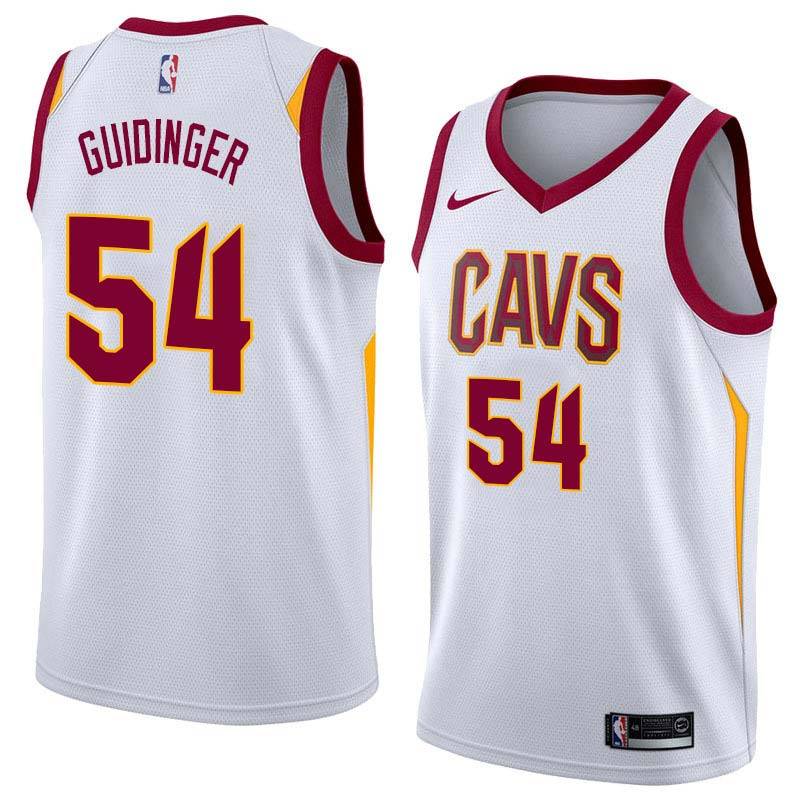 White Jay Guidinger Twill Basketball Jersey -Cavaliers #54 Guidinger Twill Jerseys, FREE SHIPPING