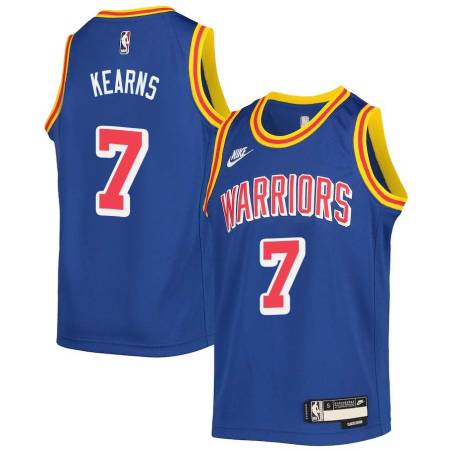 Blue Classic Mike Kearns Twill Basketball Jersey -Warriors #7 Kearns Twill Jerseys, FREE SHIPPING