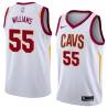 White Eric Williams Twill Basketball Jersey -Cavaliers #55 Williams Twill Jerseys, FREE SHIPPING
