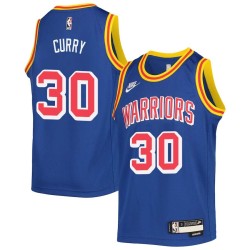 Blue Classic Stephen Curry Twill Basketball Jersey -Warriors #30 Curry Twill Jerseys, FREE SHIPPING