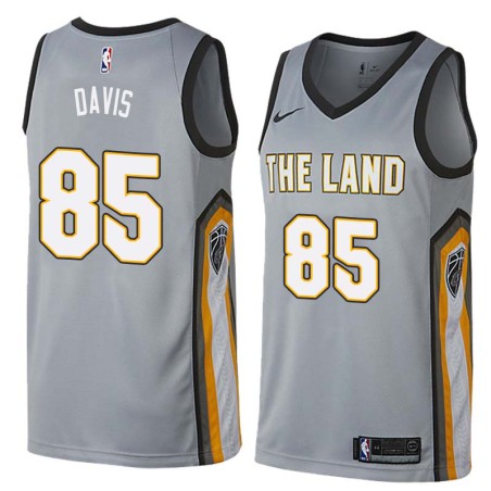 Gray Baron Davis Twill Basketball Jersey -Cavaliers #85 Davis Twill Jerseys, FREE SHIPPING