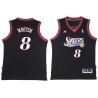 Black Throwback Tony Wroten Twill Basketball Jersey -76ers #8 Wroten Twill Jerseys, FREE SHIPPING