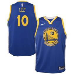 Blue2017 David Lee Twill Basketball Jersey -Warriors #10 Lee Twill Jerseys, FREE SHIPPING