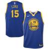 Blue2017 Bobby Lewis Twill Basketball Jersey -Warriors #15 Lewis Twill Jerseys, FREE SHIPPING