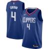 Blue Lancaster Gordon Twill Basketball Jersey -Clippers #4 Gordon Twill Jerseys, FREE SHIPPING