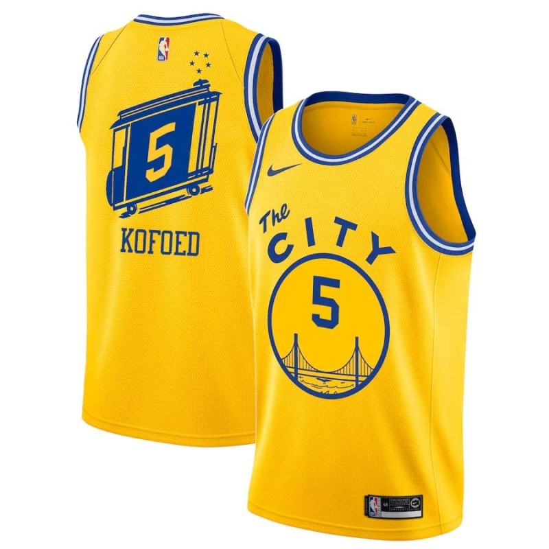 Glod_City-Classic Bart Kofoed Twill Basketball Jersey -Warriors #5 Kofoed Twill Jerseys, FREE SHIPPING