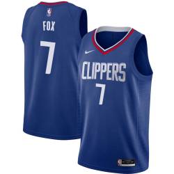 Blue Harold Fox Twill Basketball Jersey -Clippers #7 Fox Twill Jerseys, FREE SHIPPING