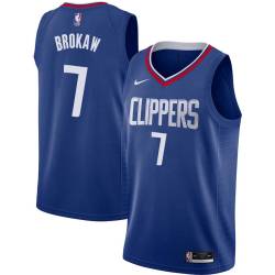 Blue Gary Brokaw Twill Basketball Jersey -Clippers #7 Brokaw Twill Jerseys, FREE SHIPPING