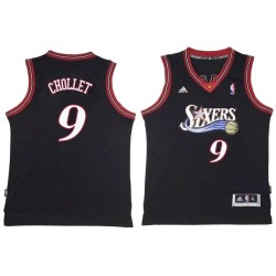 Black Throwback Leroy Chollet Twill Basketball Jersey -76ers #9 Chollet Twill Jerseys, FREE SHIPPING