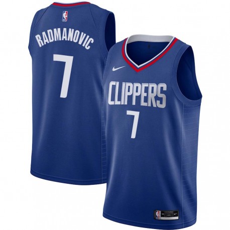 Blue Vladimir Radmanovic Twill Basketball Jersey -Clippers #7 Radmanovic Twill Jerseys, FREE SHIPPING