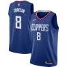Blue Marques Johnson Twill Basketball Jersey -Clippers #8 Johnson Twill Jerseys, FREE SHIPPING