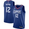 Blue Eric Bledsoe Twill Basketball Jersey -Clippers #12 Bledsoe Twill Jerseys, FREE SHIPPING