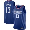 Blue Mark Jackson Twill Basketball Jersey -Clippers #13 Jackson Twill Jerseys, FREE SHIPPING