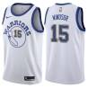 White_Throwback John Windsor Twill Basketball Jersey -Warriors #15 Windsor Twill Jerseys, FREE SHIPPING