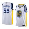 White2017 Billy Thompson Twill Basketball Jersey -Warriors #55 Thompson Twill Jerseys, FREE SHIPPING