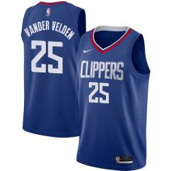 Blue Logan Vander Velden Twill Basketball Jersey -Clippers #25 Vander Velden Twill Jerseys, FREE SHIPPING