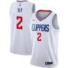White Melvin Ely Twill Basketball Jersey -Clippers #2 Ely Twill Jerseys, FREE SHIPPING