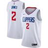 White Fred Jones Twill Basketball Jersey -Clippers #2 Jones Twill Jerseys, FREE SHIPPING