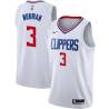 White Ken Norman Twill Basketball Jersey -Clippers #3 Norman Twill Jerseys, FREE SHIPPING