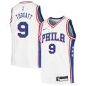 Sedale Threatt Twill Basketball Jersey -76ers #9 Threatt Twill Jerseys, FREE SHIPPING