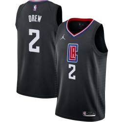 Black Larry Drew Twill Basketball Jersey -Clippers #2 Drew Twill Jerseys, FREE SHIPPING