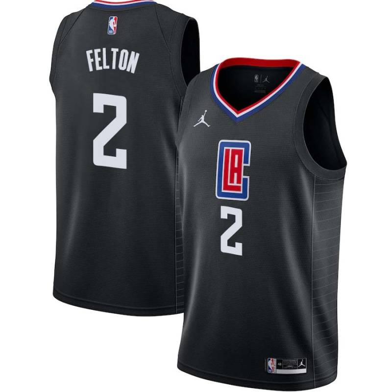Black Raymond Felton Twill Basketball Jersey -Clippers #2 Felton Twill Jerseys, FREE SHIPPING