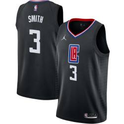 Black Elmore Smith Twill Basketball Jersey -Clippers #3 Smith Twill Jerseys, FREE SHIPPING