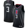Black Lee Winfield Twill Basketball Jersey -Clippers #3 Winfield Twill Jerseys, FREE SHIPPING