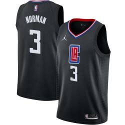 Black Ken Norman Twill Basketball Jersey -Clippers #3 Norman Twill Jerseys, FREE SHIPPING