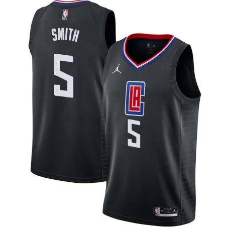 Black Josh Smith Twill Basketball Jersey -Clippers #5 Smith Twill Jerseys, FREE SHIPPING