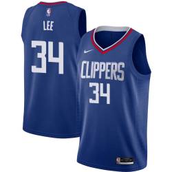 Blue Rock Lee Twill Basketball Jersey -Clippers #34 Lee Twill Jerseys, FREE SHIPPING