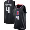 Black Etdrick Bohannon Twill Basketball Jersey -Clippers #41 Bohannon Twill Jerseys, FREE SHIPPING