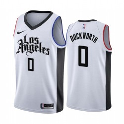 2019-20City Kevin Duckworth Twill Basketball Jersey -Clippers #00 Duckworth Twill Jerseys, FREE SHIPPING