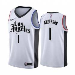 2019-20City Derek Anderson Twill Basketball Jersey -Clippers #1 Anderson Twill Jerseys, FREE SHIPPING