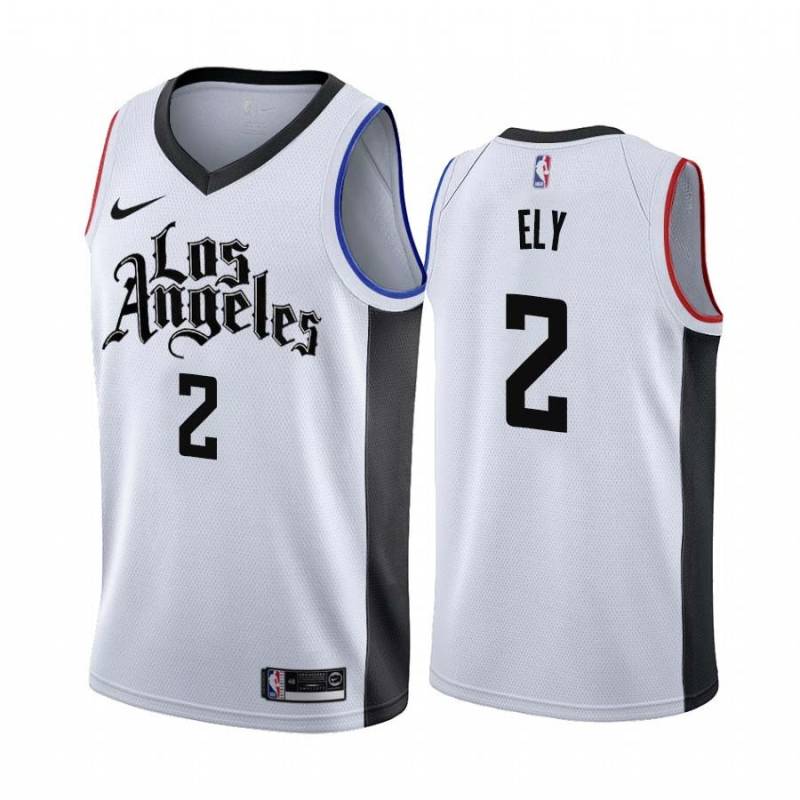 2019-20City Melvin Ely Twill Basketball Jersey -Clippers #2 Ely Twill Jerseys, FREE SHIPPING