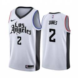 2019-20City Fred Jones Twill Basketball Jersey -Clippers #2 Jones Twill Jerseys, FREE SHIPPING