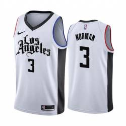 2019-20City Ken Norman Twill Basketball Jersey -Clippers #3 Norman Twill Jerseys, FREE SHIPPING