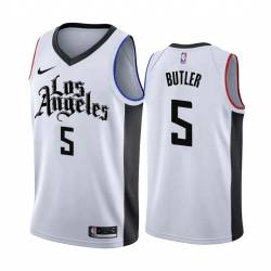 2019-20City Caron Butler Twill Basketball Jersey -Clippers #5 Butler Twill Jerseys, FREE SHIPPING