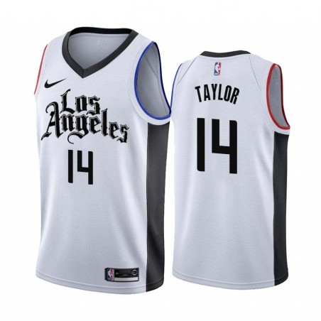 2019-20City Brian Taylor Twill Basketball Jersey -Clippers #14 Taylor Twill Jerseys, FREE SHIPPING