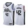 2019-20City Mike Woodson Twill Basketball Jersey -Clippers #42 Woodson Twill Jerseys, FREE SHIPPING