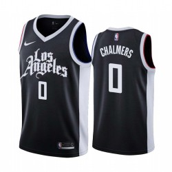 2020-21City Lionel Chalmers Twill Basketball Jersey -Clippers #0 Chalmers Twill Jerseys, FREE SHIPPING