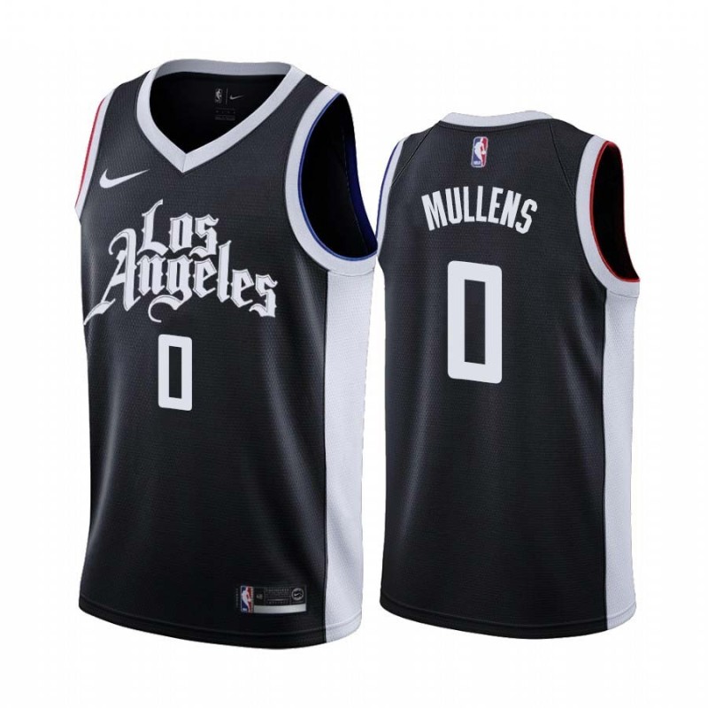 2020-21City Byron Mullens Twill Basketball Jersey -Clippers #0 Mullens Twill Jerseys, FREE SHIPPING