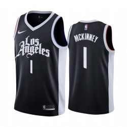 2020-21City Billy McKinney Twill Basketball Jersey -Clippers #1 McKinney Twill Jerseys, FREE SHIPPING